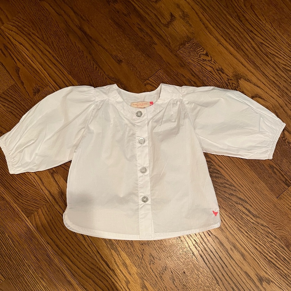 Pink Chicken Brooke Top White